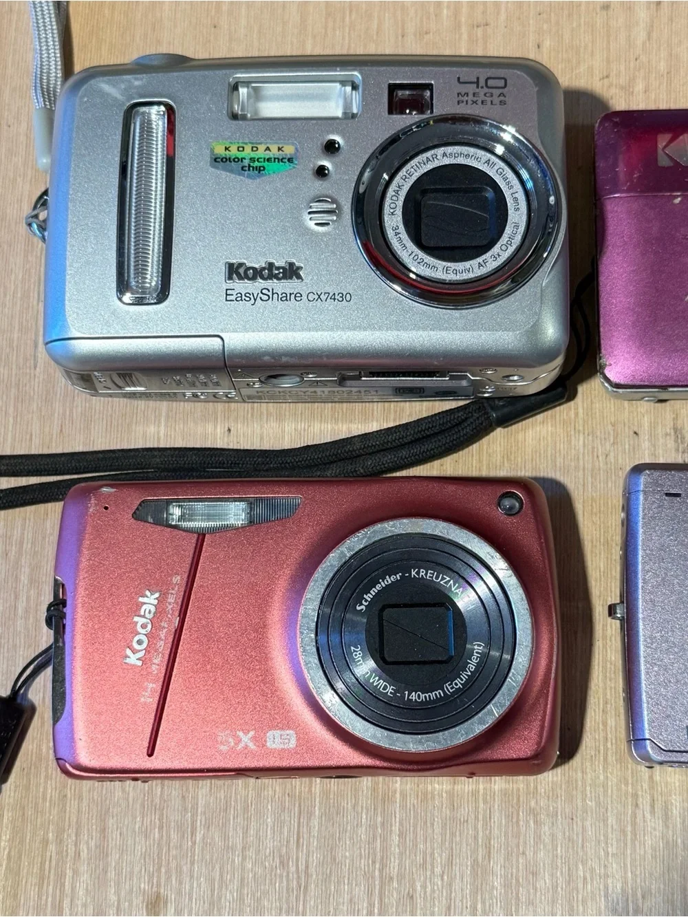 Lot of 4 Kodak Digital Cameras BROKEN “Parts/Repair”Buy As Is Read Info Below!
